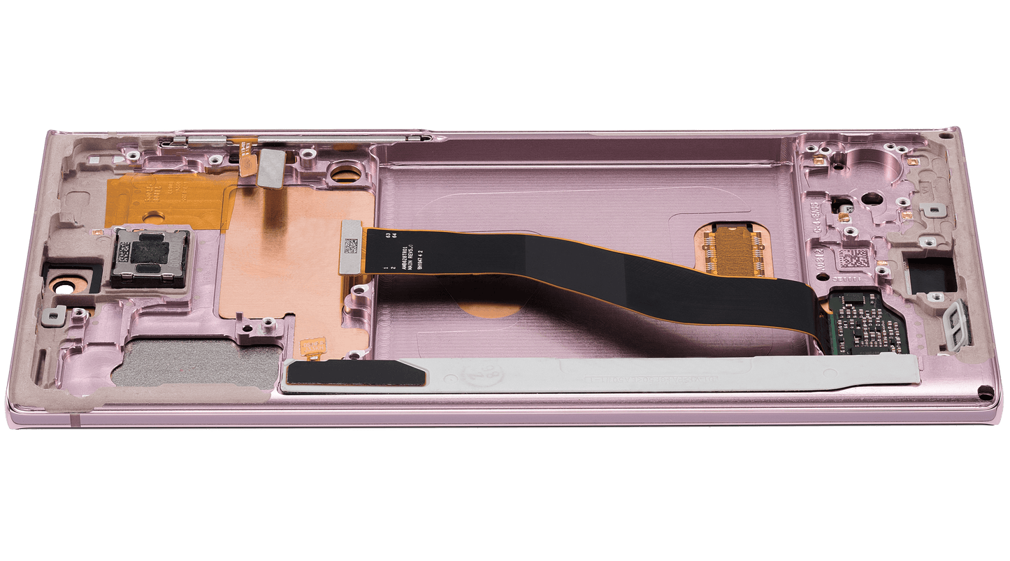 OLED Assembly With Frame For Samsung Galaxy Note 10 (Refurbished) (Aura Glow / Silver)