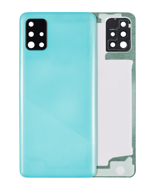 Back Cover Glass With Camera Lens For Samsung Galaxy A51 4G (A515 / 2019) (Aftermarket Plus) (Prism Crush Blue) - product image 1