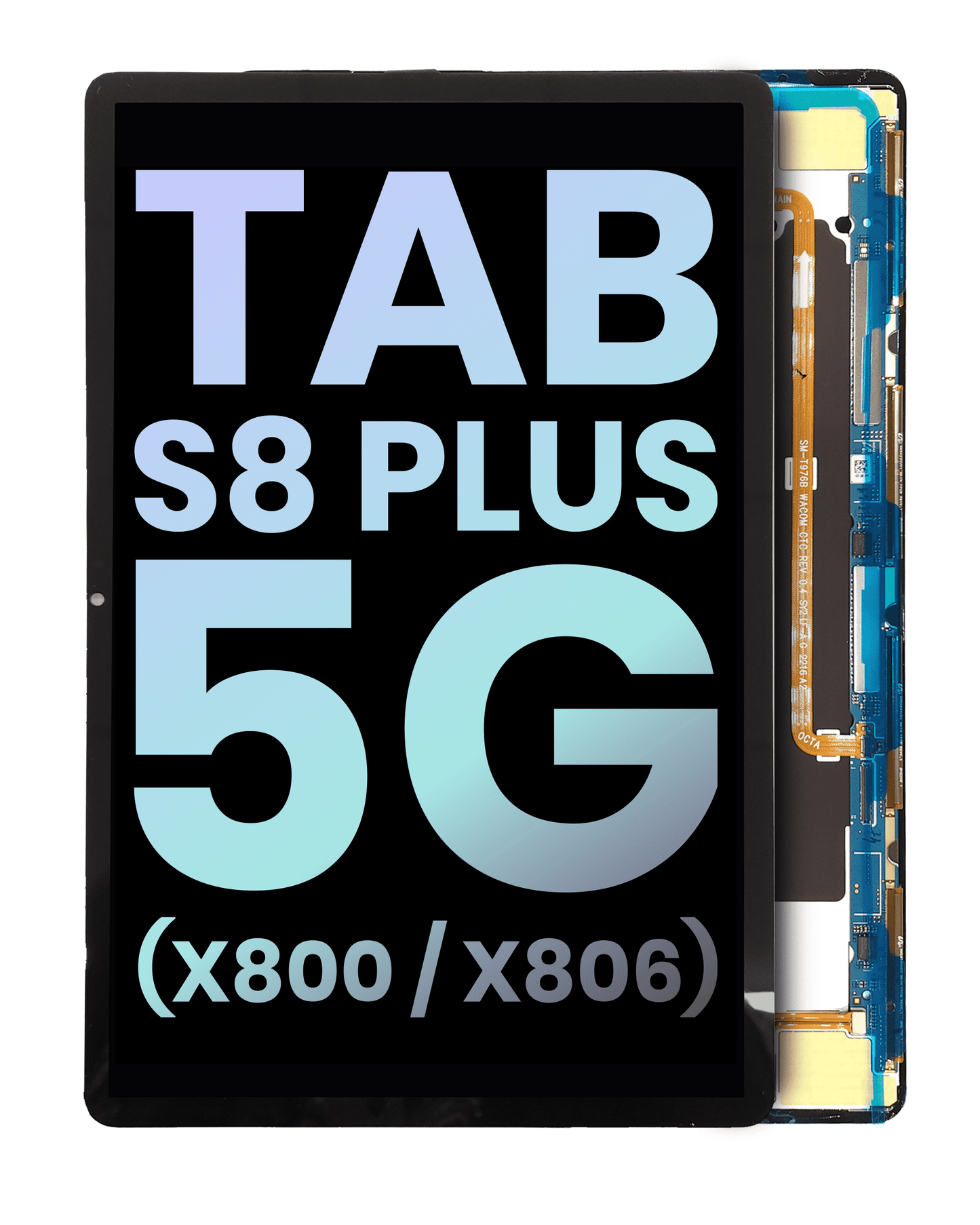 OLED Assembly Without Frame Compatible For Samsung Galaxy Tab S8 Plus 5G (2022) (X800 / X806) (Service Pack) (Black) - product image 1