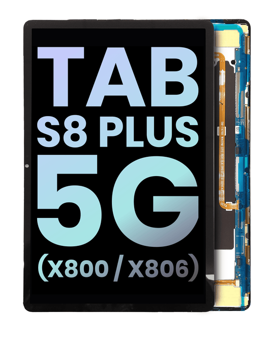 OLED Assembly Without Frame Compatible For Samsung Galaxy Tab S8 Plus 5G (2022) (X800 / X806) (Service Pack) (Black) - product image 1
