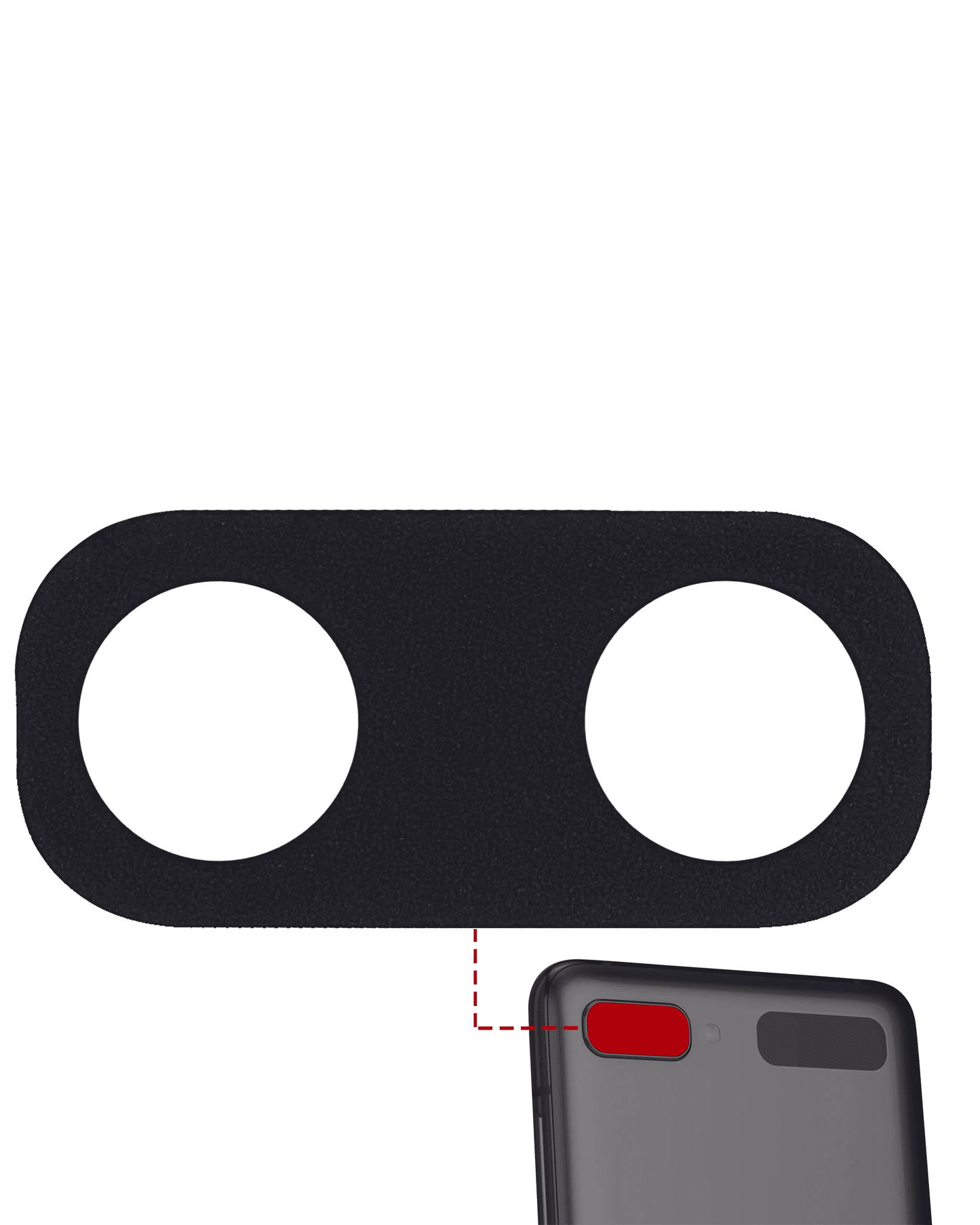 Back Camera Lens (Glass Only) With Adhesive For Samsung Galaxy Z Flip 4G (F700) / Z Flip 5G (F707) (10 Pack) - Back View