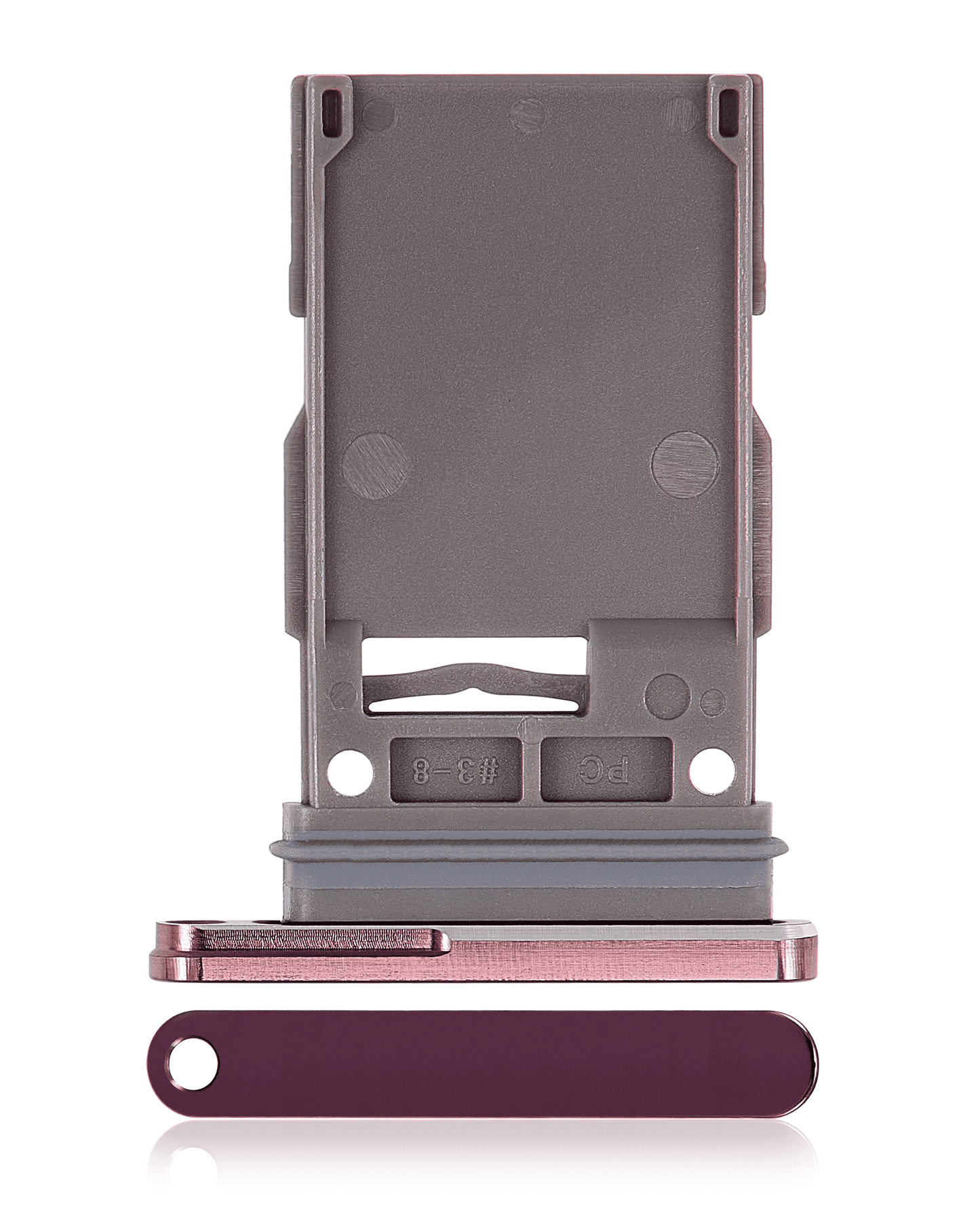 Single Sim Card Tray For Samsung Galaxy Z Fold 4 (F936) (Burgundy) side angle