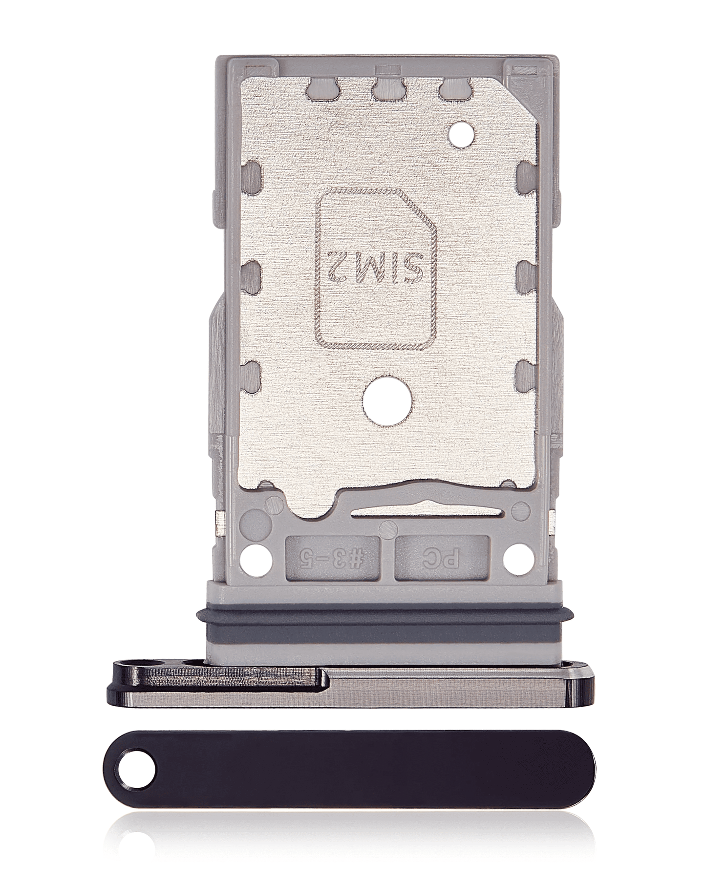 Detailed look at Dual Sim Card Tray For Samsung Galaxy Z Fold 4 (F936) (Phantom Black) for repair