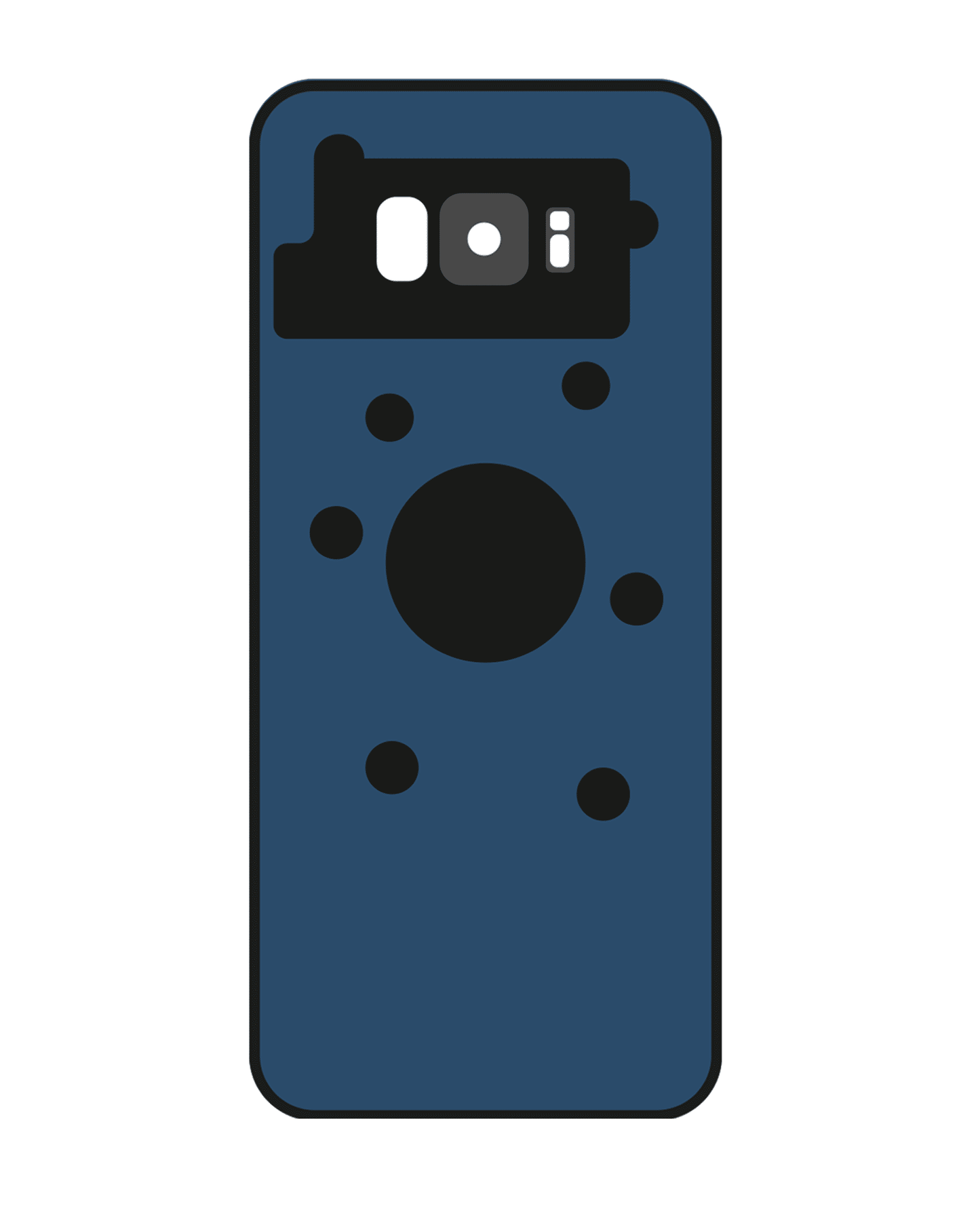 Back Cover Glass With Camera Lens For Samsung Galaxy S8 (Service Pack) (Arctic Silver)