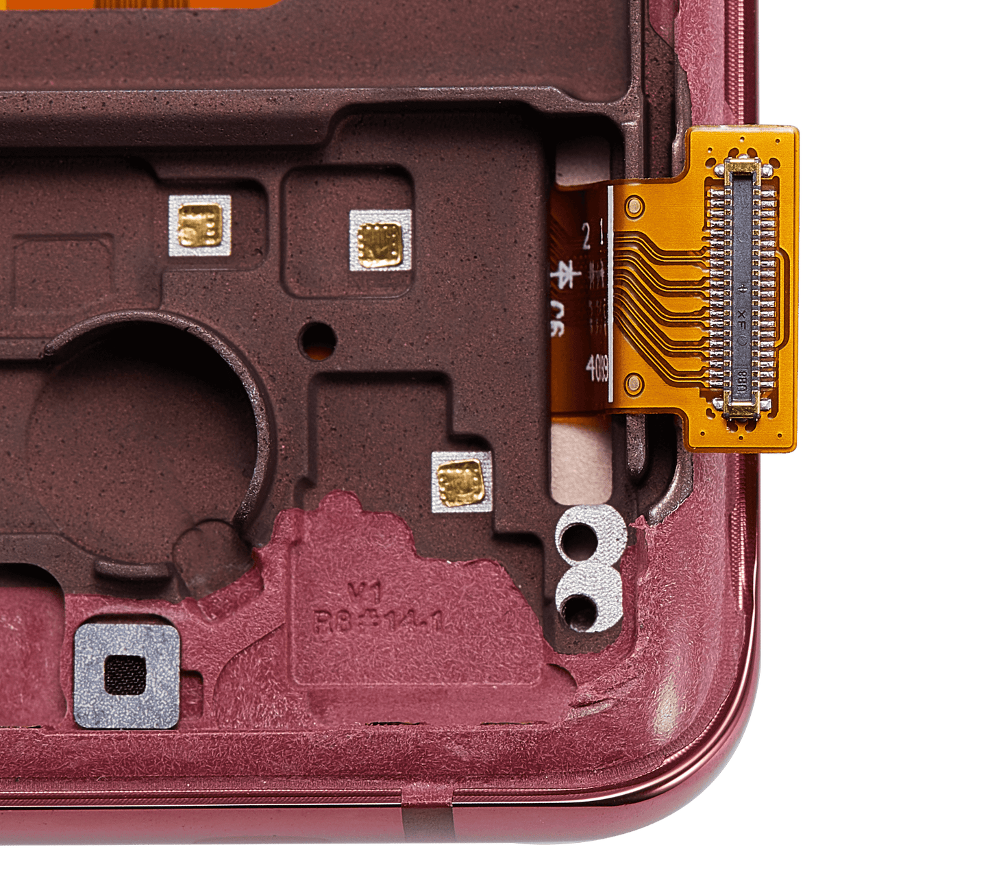 OLED Assembly With Frame For Samsung Galaxy S20 FE 4G / 5G (Refurbished) (Cloud Red)