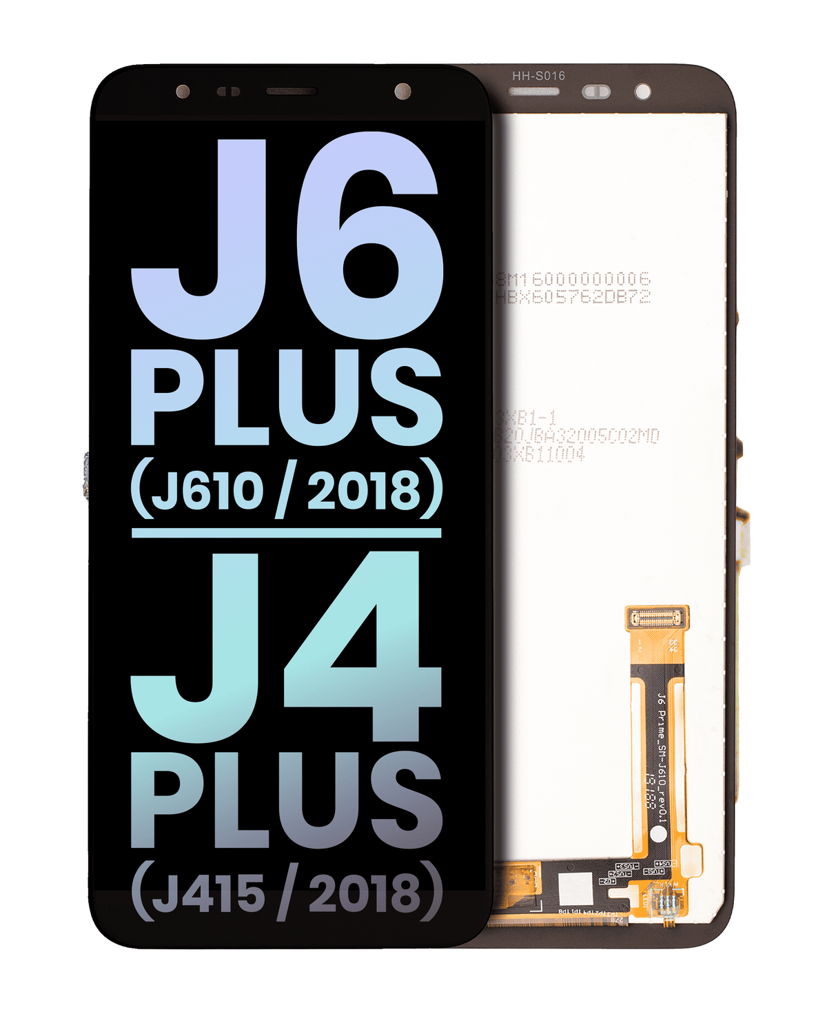 LCD Assembly Without Frame For Samsung Galaxy J6 Plus (J610 / 2018) / J4 Plus (J415 / 2018) (Service Pack) (Black) - replacement part SKU 107082019851 product image 1