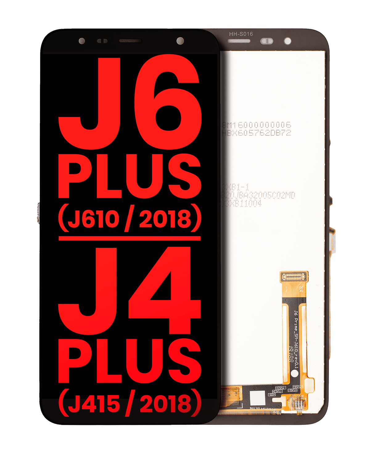LCD Assembly Without Frame For Samsung Galaxy J6 Plus (J610 / 2018) / J4 Plus (J415 / 2018) (Aftermarket Plus) (Black) - replacement part SKU 107082019853 product image 1