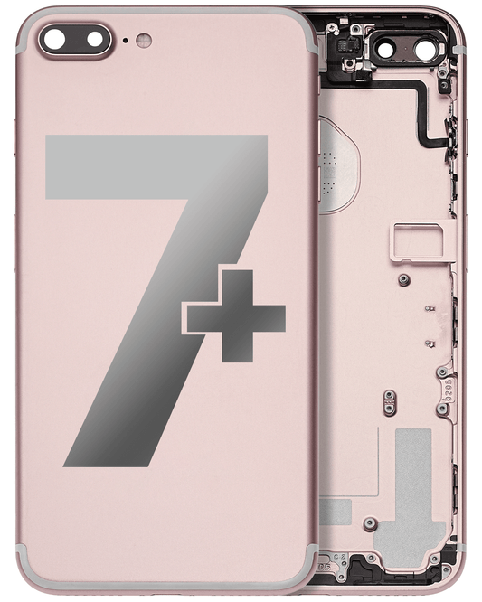 Back Housing W/ Small Parts For iPhone 7 Plus (Used OEM Pull: Grade A) (Rose Gold)