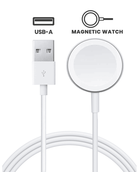 Apple USB-A Magnetic Charging Cable (2m, 6ft) (OEM Grade A, Bulk Packaging)