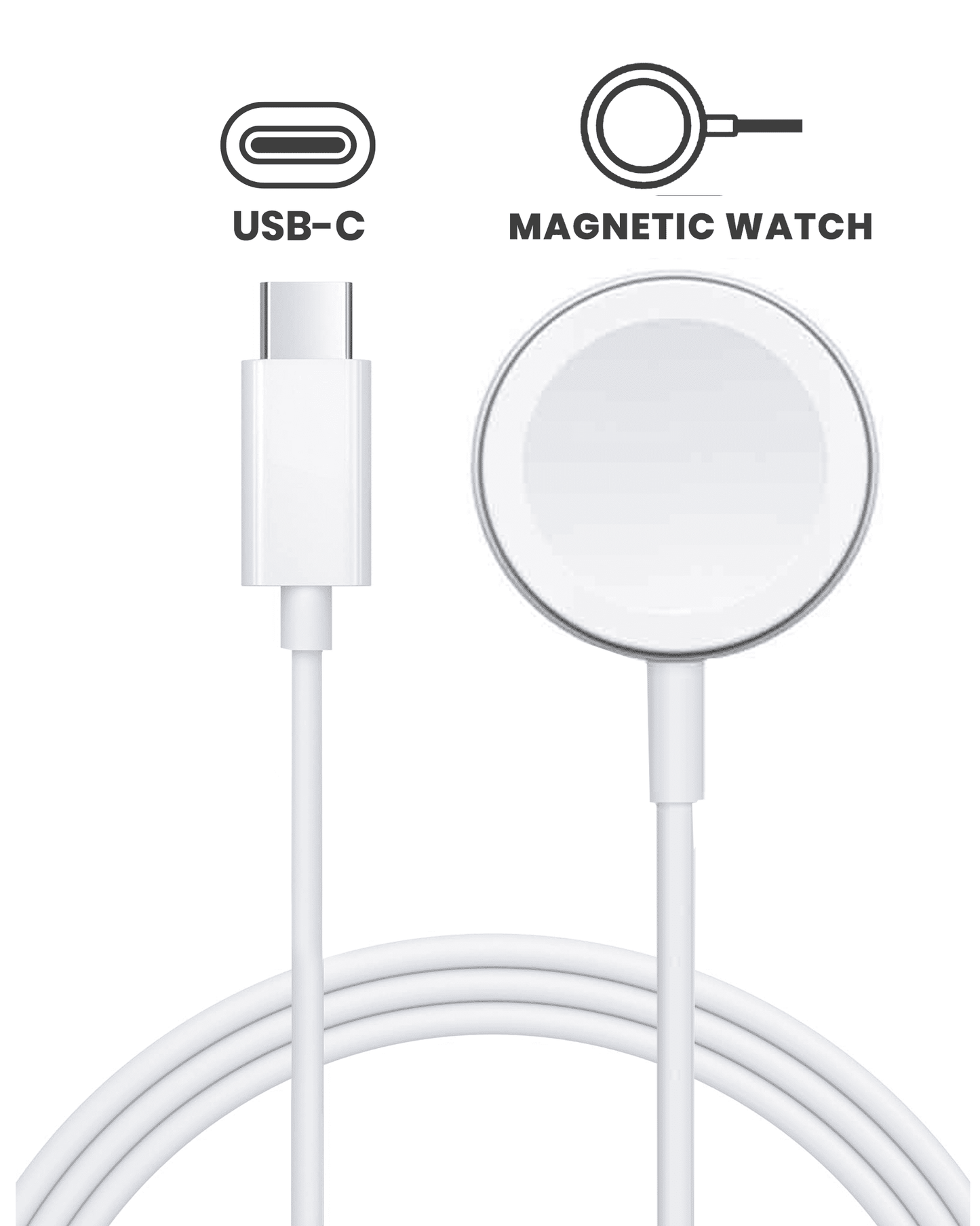Apple USB-C Magnetic Watch Charging Cable (1m, 3.3ft) (OEM Grade A, Bulk Packaging)