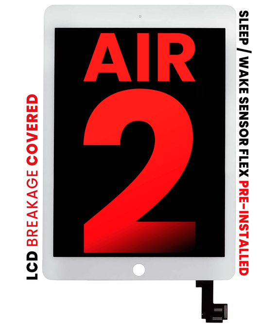 LCD Assembly With Digitizer For iPad Air 2 (Aftermarket Pro: XO7) (White)