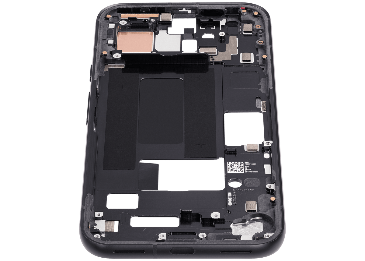 Mid-Frame Housing For Google Pixel 8a (Obsidian) - repair component alternate view