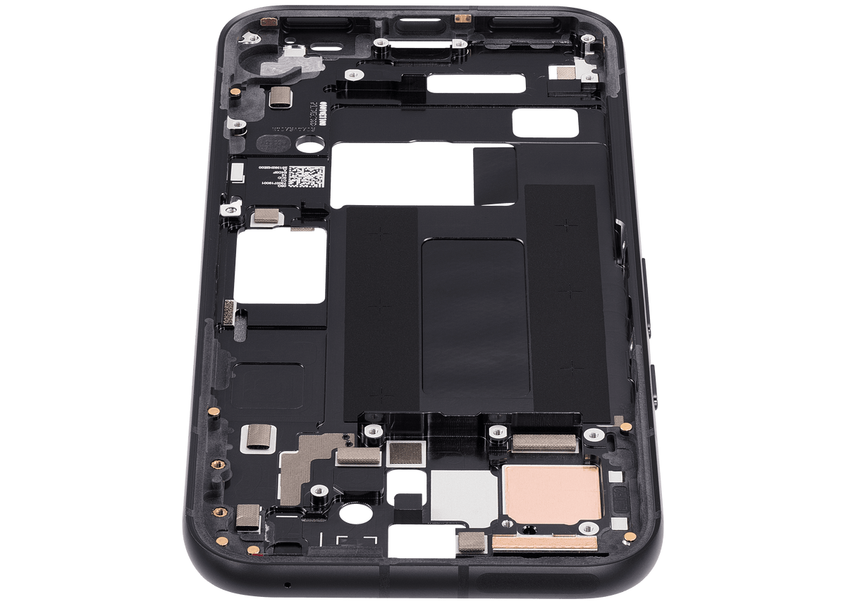 Mid-Frame Housing For Google Pixel 8a (Obsidian) - replacement component detail view