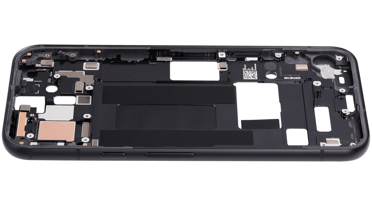 Mid-Frame Housing For Google Pixel 8a (Obsidian) - phone repair part close-up
