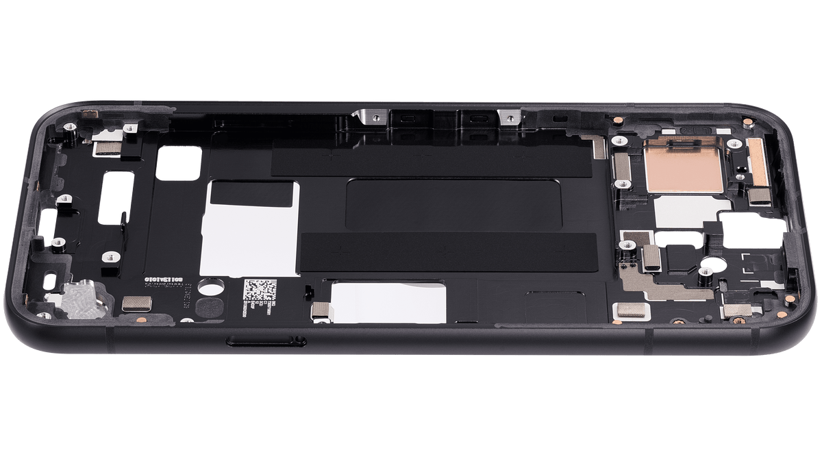 Mid-Frame Housing For Google Pixel 8a (Obsidian) - replacement part additional angle