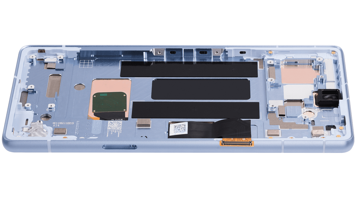 OLED Assembly With Frame (With Fingerprint Sensor ) For Google Pixel 7a 5G (Refurbished) (Sea) - repair component detailed angle