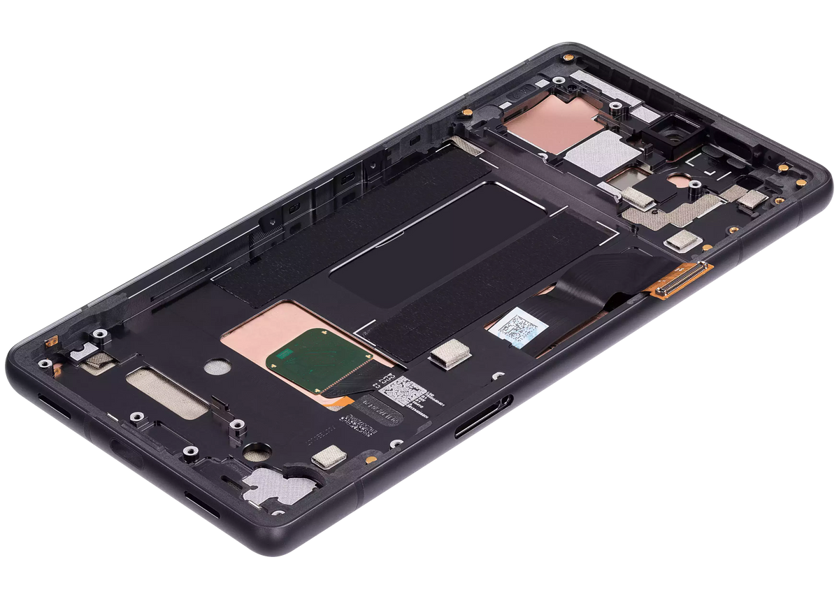OLED Assembly With Frame (With Fingerprint Sensor ) For Google Pixel 7a 5G (Refurbished) (Charcoal) - repair component alternate view