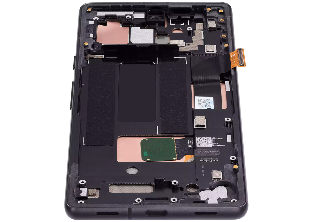 OLED Assembly With Frame (With Fingerprint Sensor ) For Google Pixel 7a 5G (Refurbished) (Charcoal) - replacement component detail view