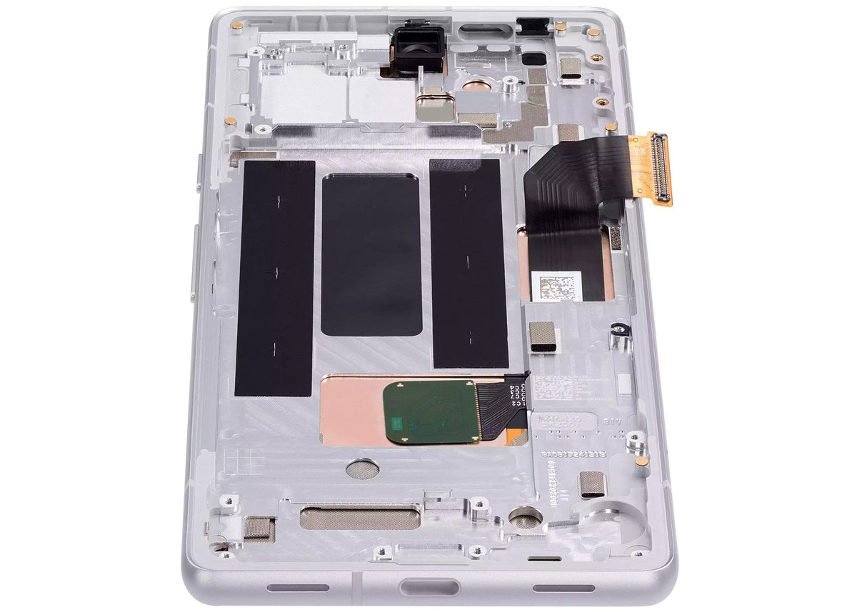 OLED Assembly With Frame (With Fingerprint Sensor ) For Google Pixel 7a 5G (Refurbished) (Snow) - phone repair part close-up