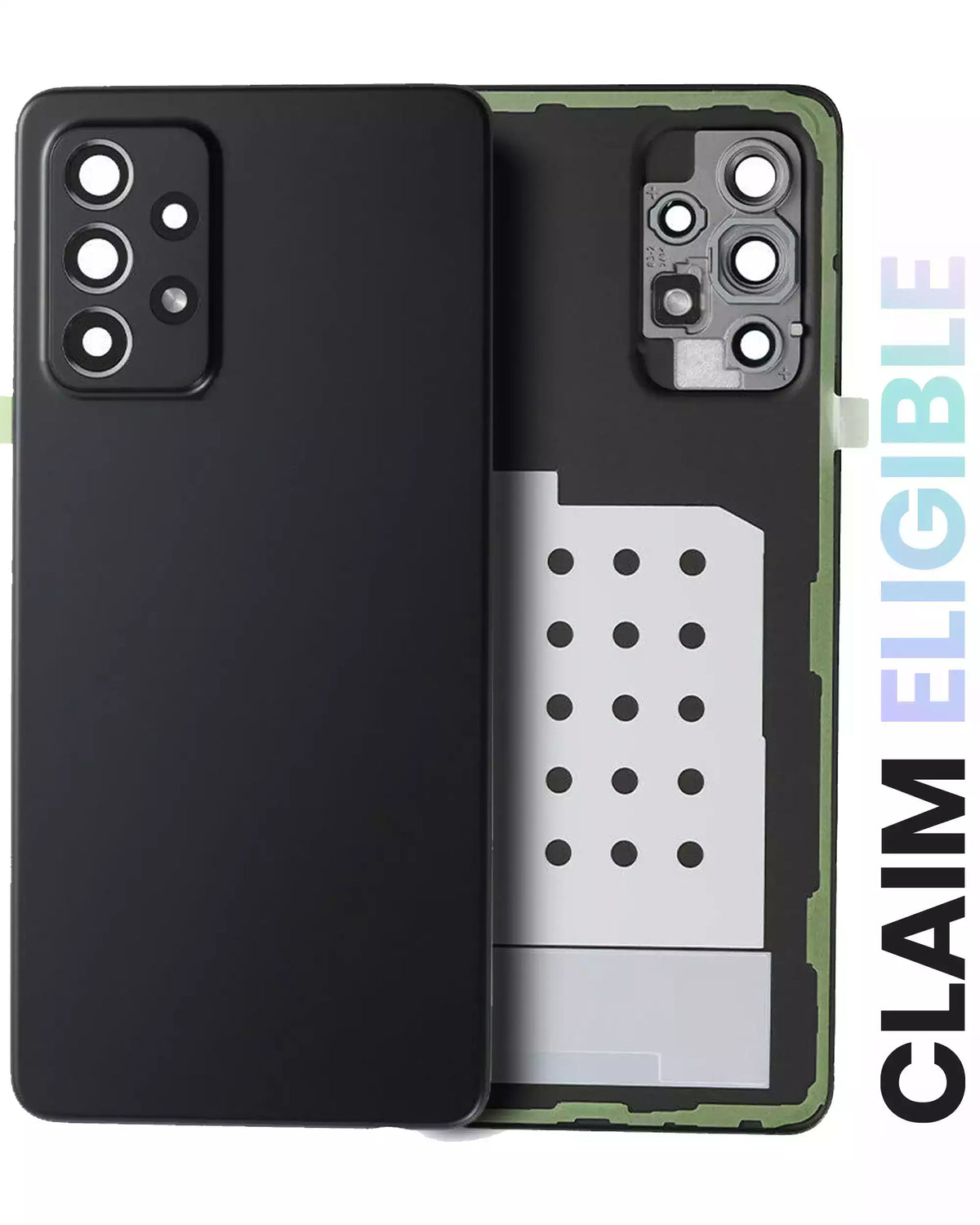 Back Cover Glass With Camera Lens For Samsung Galaxy A52 5G (A526 / 2021) (Service Pack) (Awesome Black) - product image 5