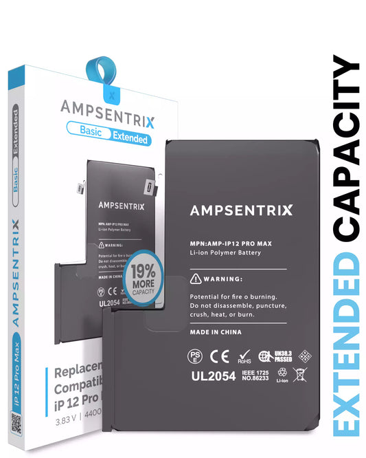 Replacement Battery For iPhone 12 Pro Max (AmpSentrix Basic Extended)