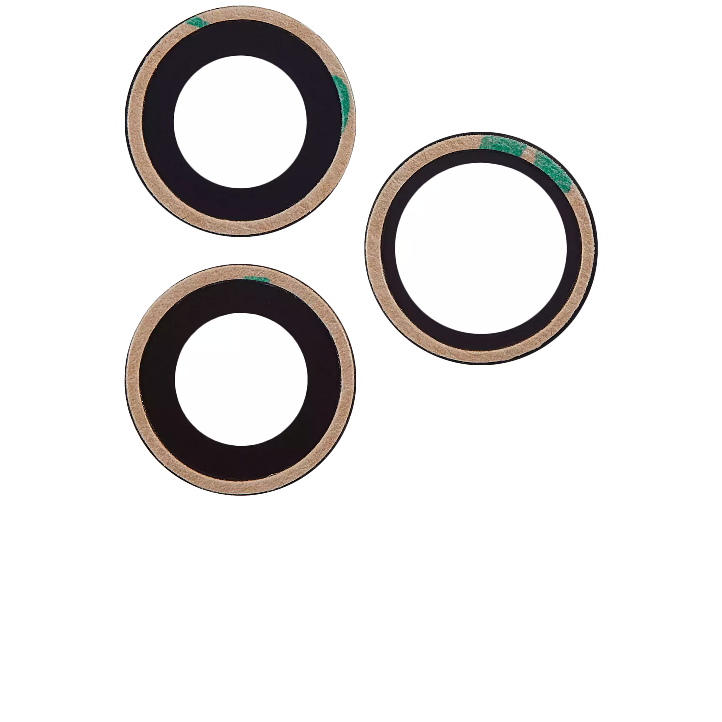 Back Camera Lens (Glass Only) With Adhesive For iPhone 12 Pro (3 Piece Set) (10 Pack) (Premium) (Real Sapphire)
