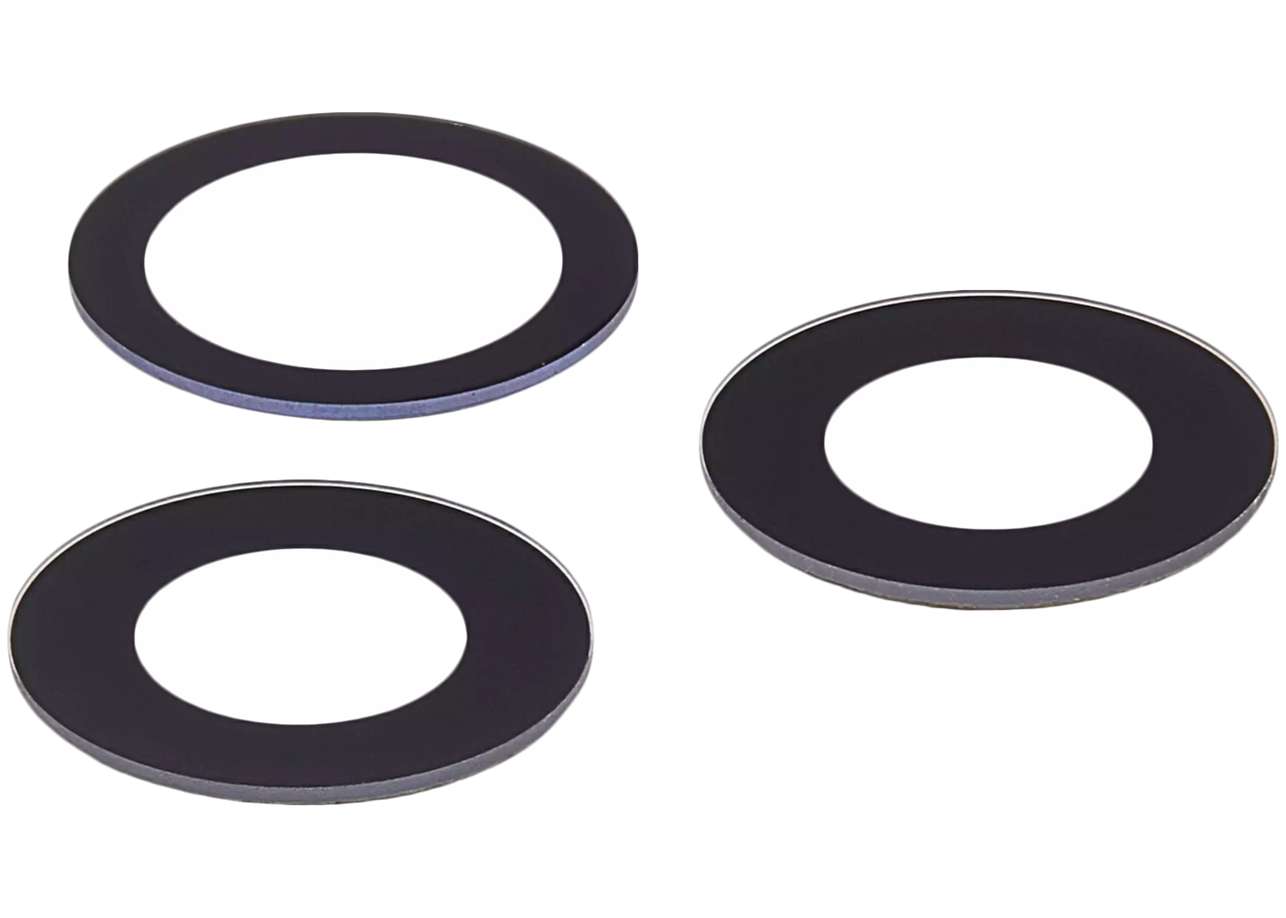 Back Camera Lens (Glass Only) With Adhesive For iPhone 12 Pro (3 Piece Set) (10 Pack) (Premium) (Real Sapphire)