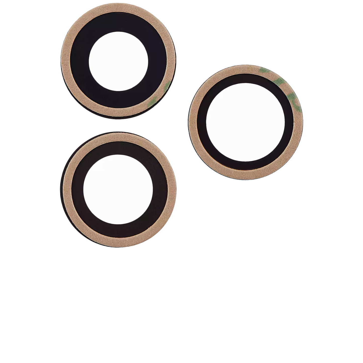 Back Camera Lens (Glass Only) With Adhesive For iPhone 12 Pro Max (3 Piece Set) (10 Pack) (Premium) (Real Sapphire)