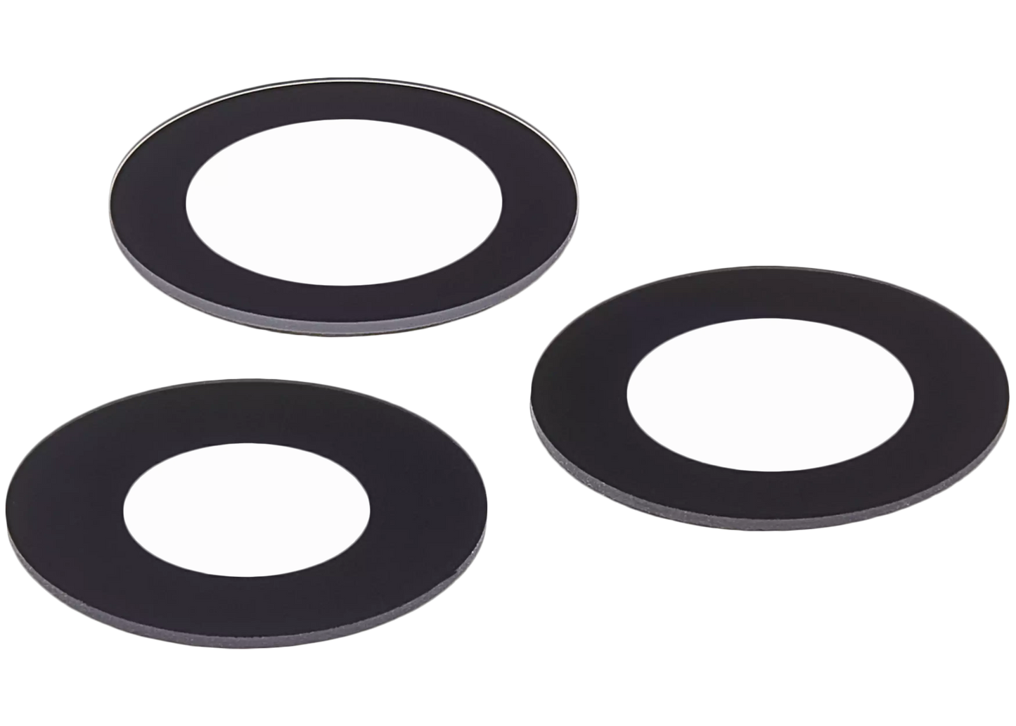 Back Camera Lens (Glass Only) With Adhesive For iPhone 12 Pro Max (3 Piece Set) (10 Pack) (Premium) (Real Sapphire)