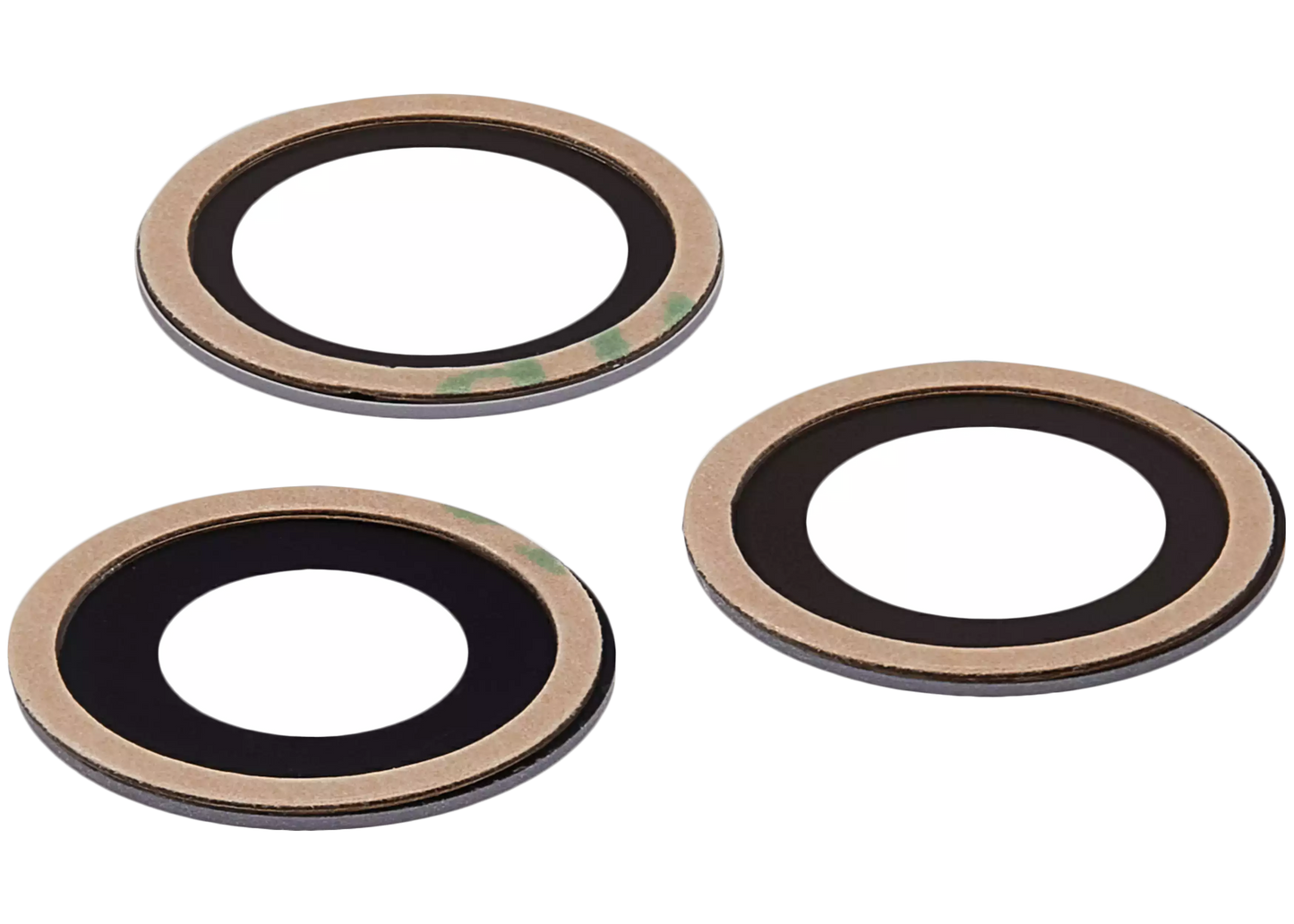 Back Camera Lens (Glass Only) With Adhesive For iPhone 12 Pro Max (3 Piece Set) (10 Pack) (Premium) (Real Sapphire)