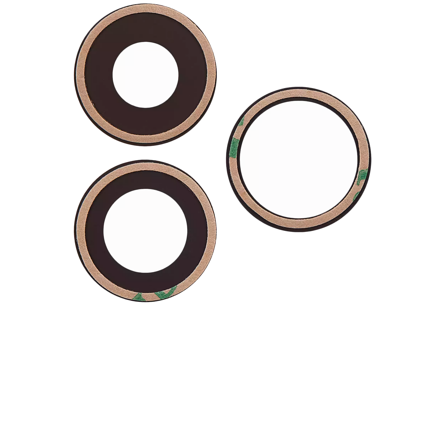 Back Camera Lens (Glass Only) With Adhesive For iPhone 13 Pro / 13 Pro Max (3 Piece Set) (10 Pack) (Premium) (Real Sapphire)