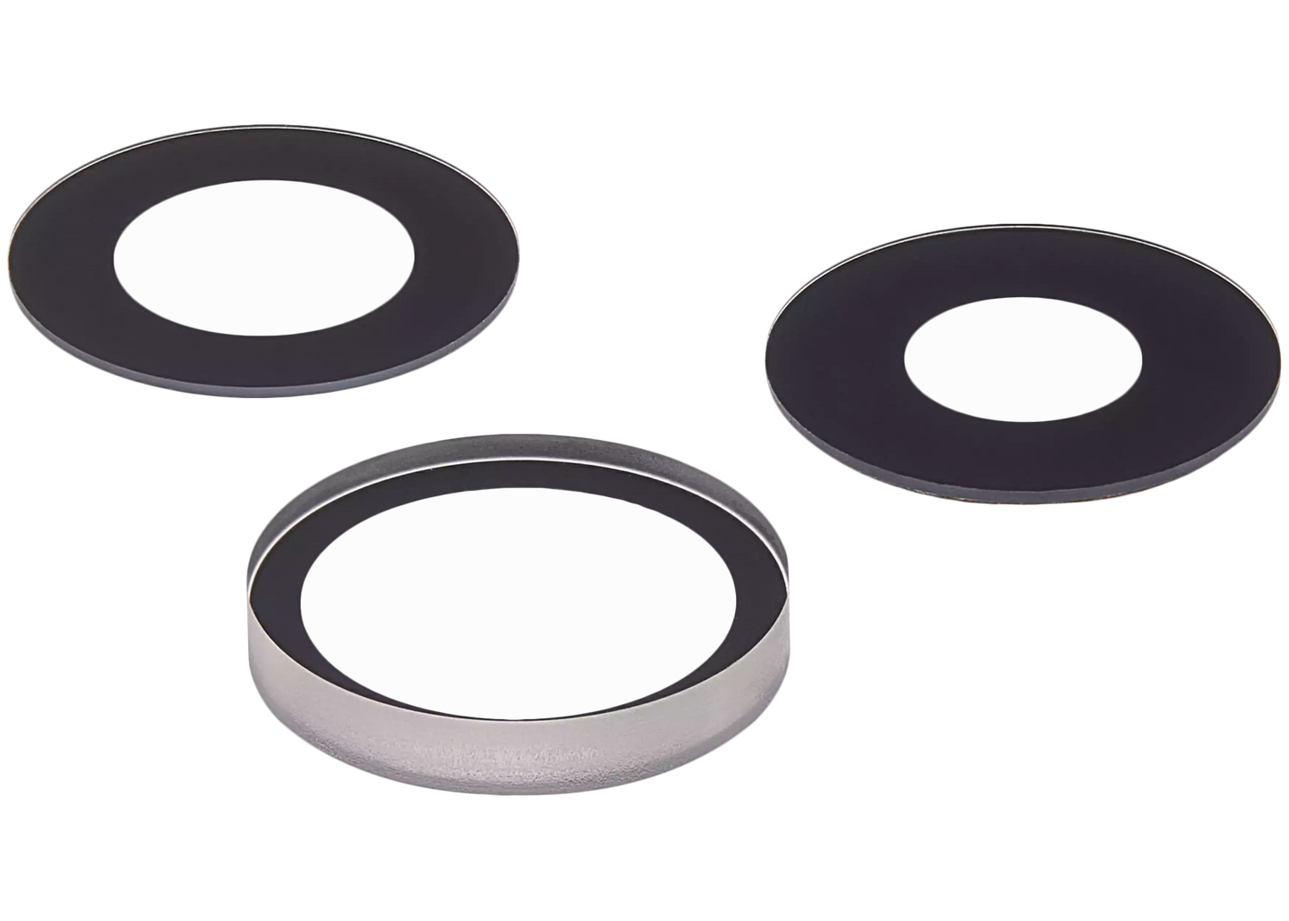 Back Camera Lens (Glass Only) With Adhesive For iPhone 13 Pro / 13 Pro Max (3 Piece Set) (10 Pack) (Premium) (Real Sapphire)