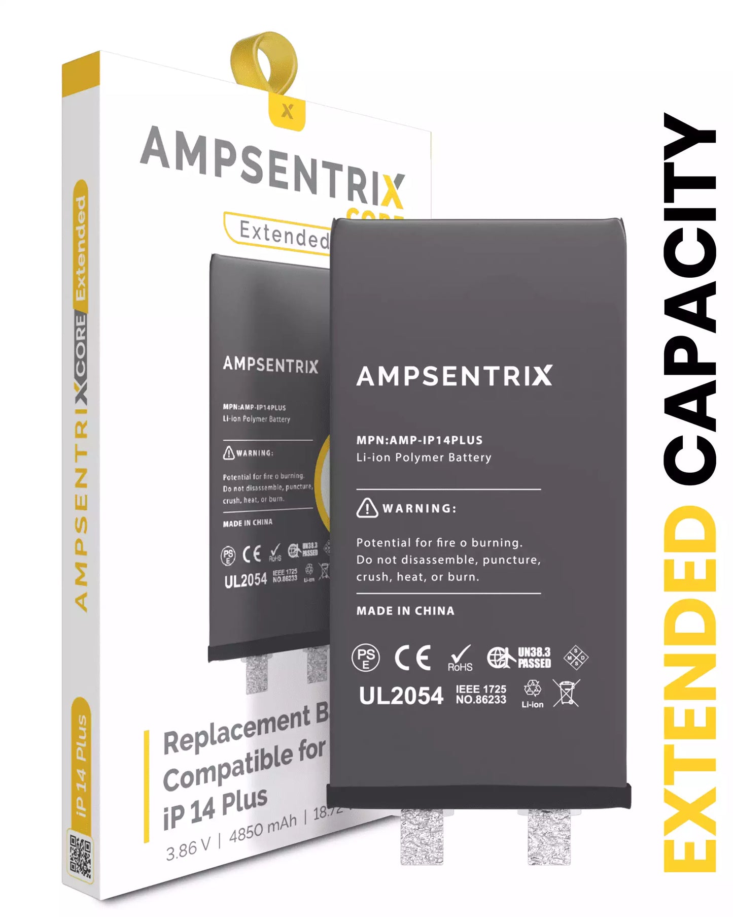 Replacement Battery For IPhone 14 Plus (Spot Welding Required) (AmpSentrix Core Extended)