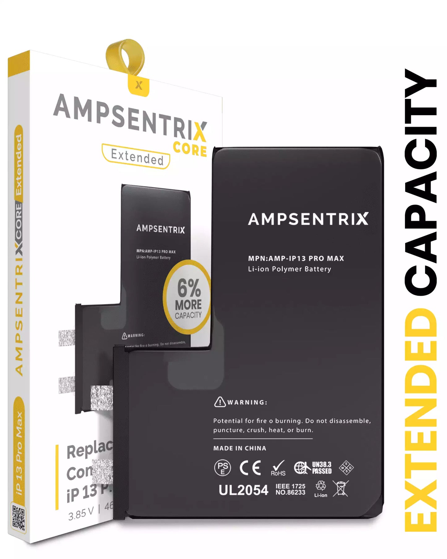 Replacement Battery For IPhone 13 Pro Max (Spot Welding Required) (AmpSentrix Core Extended)