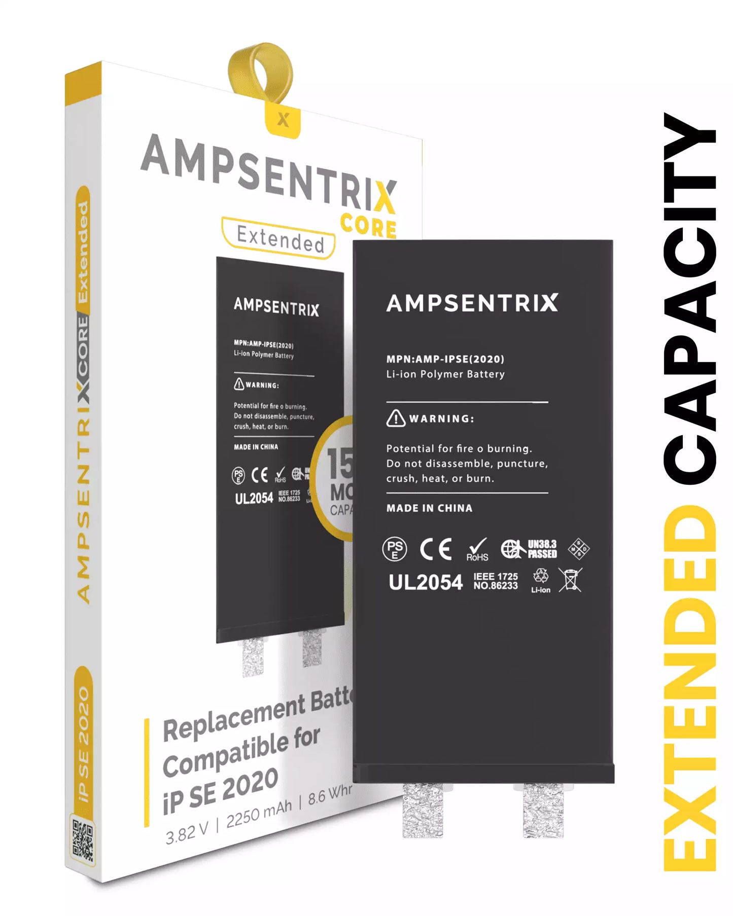 Replacement Battery For iPhone SE (2020) (Spot Welding Required) (AmpSentrix Core Extended)
