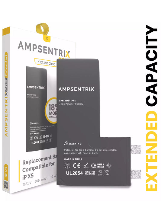 Replacement Battery For iPhone XS (Spot Welding Required) (AmpSentrix Core Extended)