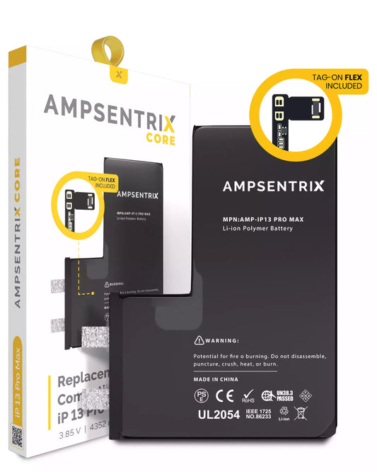 Replacement Battery Core with Universal Tag-On Flex For iPhone 13 Pro Max (Spot Welding Required) (AmpSentrix Core)