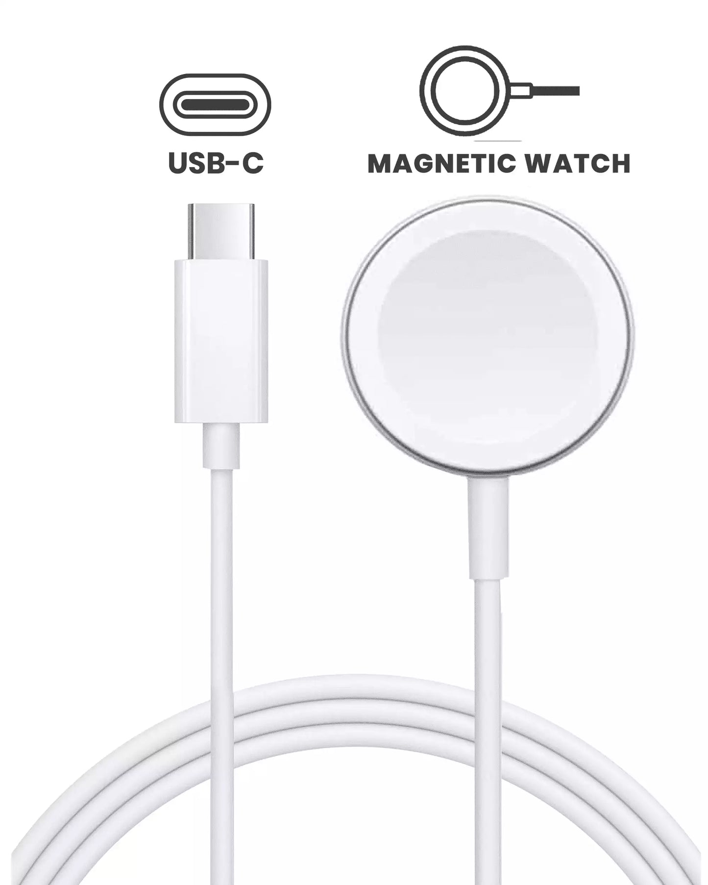 Apple USB-C Magnetic Watch Charging Cable (1m, 3.3ft) (OEM Brand New, Bulk Packaging)
