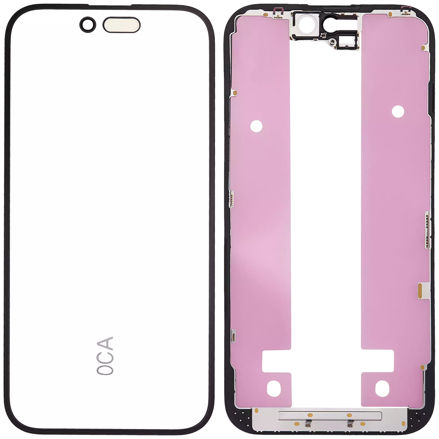 3 in 1 (Glass With OCA Pre-Installed + Frame) For iPhone 15 (OCA Master)