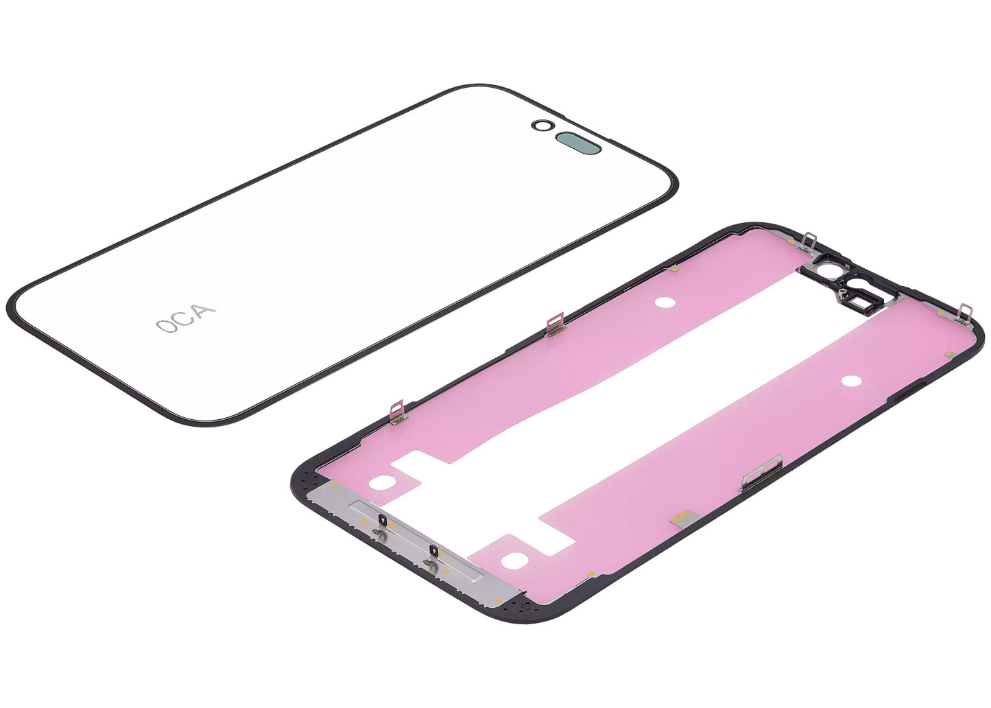 3 in 1 (Glass With OCA Pre-Installed + Frame) For iPhone 15 (OCA Master)