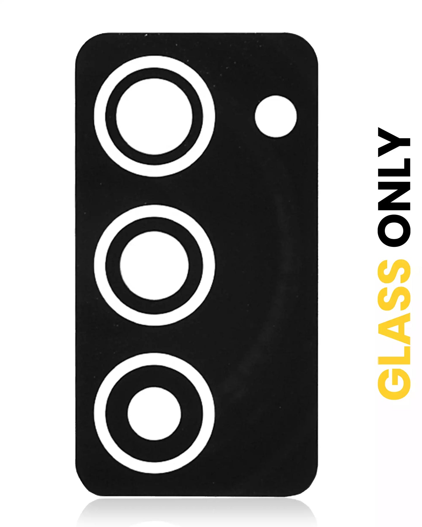 Profile view of Back Camera Lens (Glass Only) With Adhesive For Samsung Galaxy Z Fold 2 5G (Mystic Black)