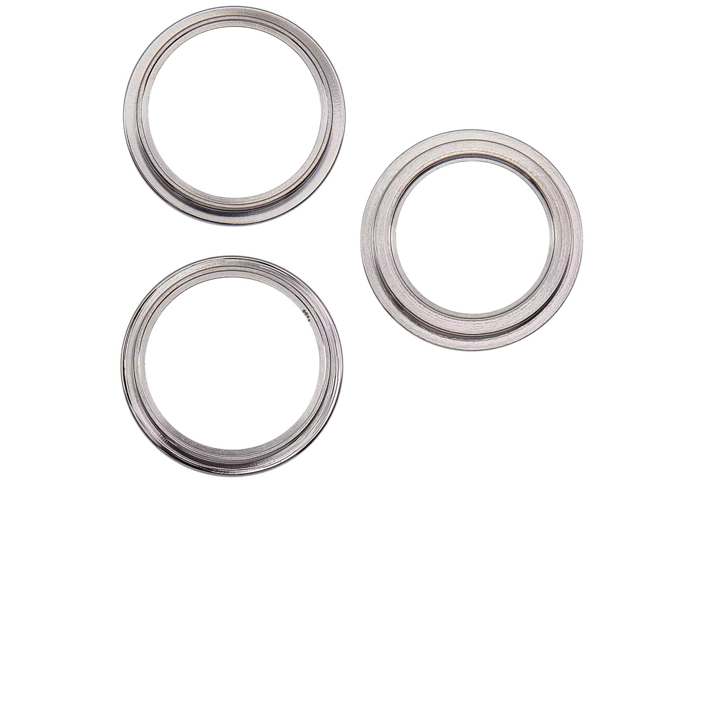 Back Camera Bezel Ring Only For iPhone 12 Pro (Silver) (3 Piece Set)
