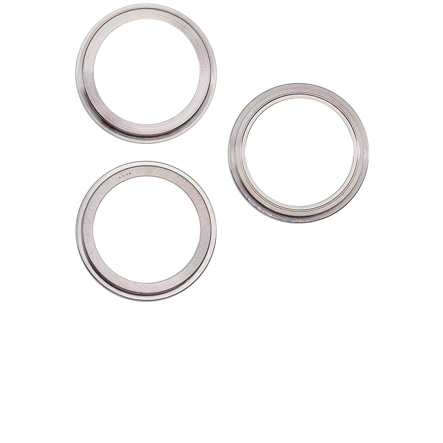 Back Camera Bezel Ring Only For iPhone 12 Pro Max (Silver) (3 Piece Set)