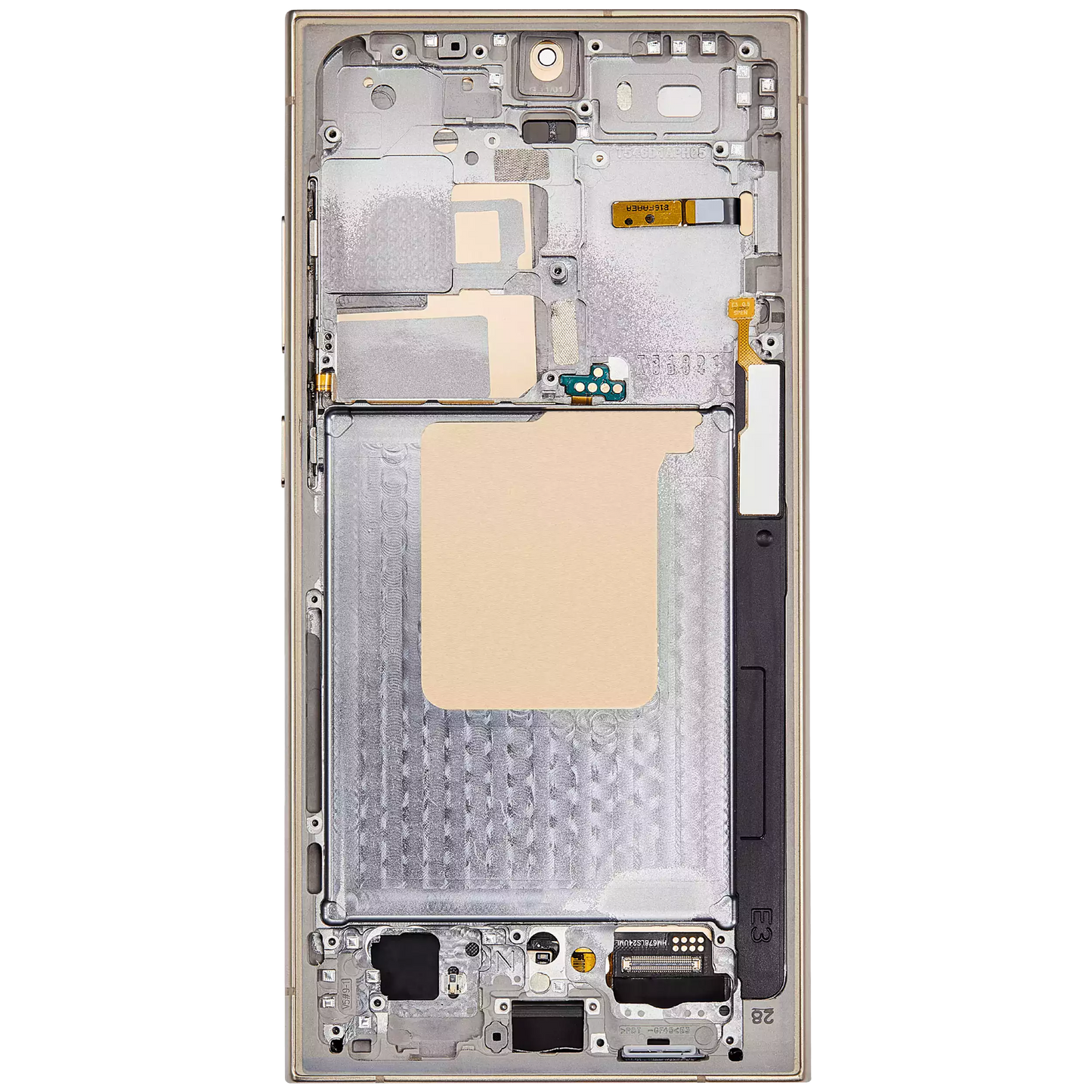 OLED Assembly With Frame For Samsung Galaxy S24 Ultra (US & International Version) (Aftermarket Plus) (Titanium Yellow)