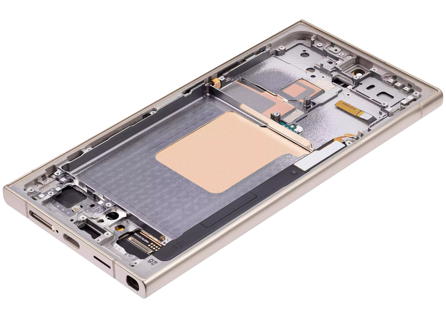 OLED Assembly With Frame For Samsung Galaxy S24 Ultra (US & International Version) (Aftermarket Plus) (Titanium Yellow)