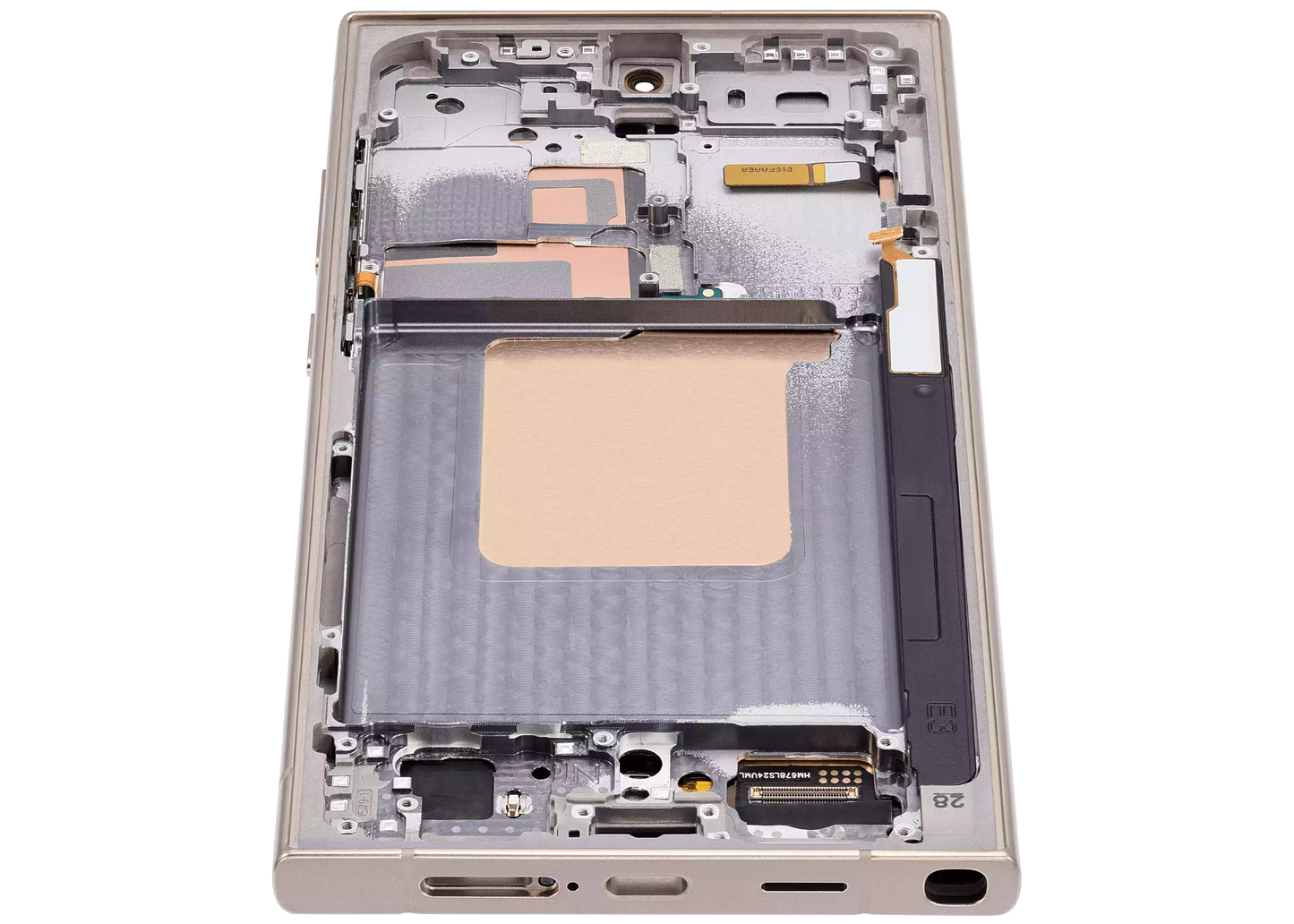 OLED Assembly With Frame For Samsung Galaxy S24 Ultra (US & International Version) (Aftermarket Plus) (Titanium Yellow)