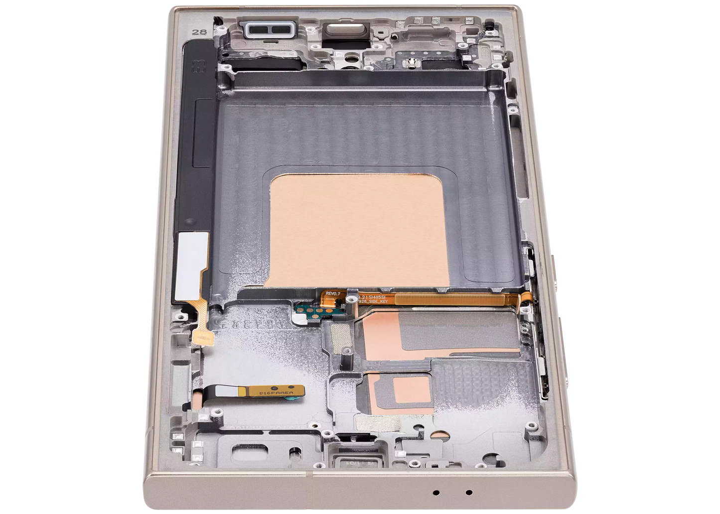 OLED Assembly With Frame For Samsung Galaxy S24 Ultra (US & International Version) (Aftermarket Plus) (Titanium Yellow)