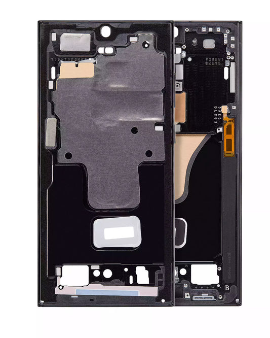 Mid-Frame Housing For Samsung Galaxy S23 Ultra 5G (US & International) (Phantom Black) (Service Pack)