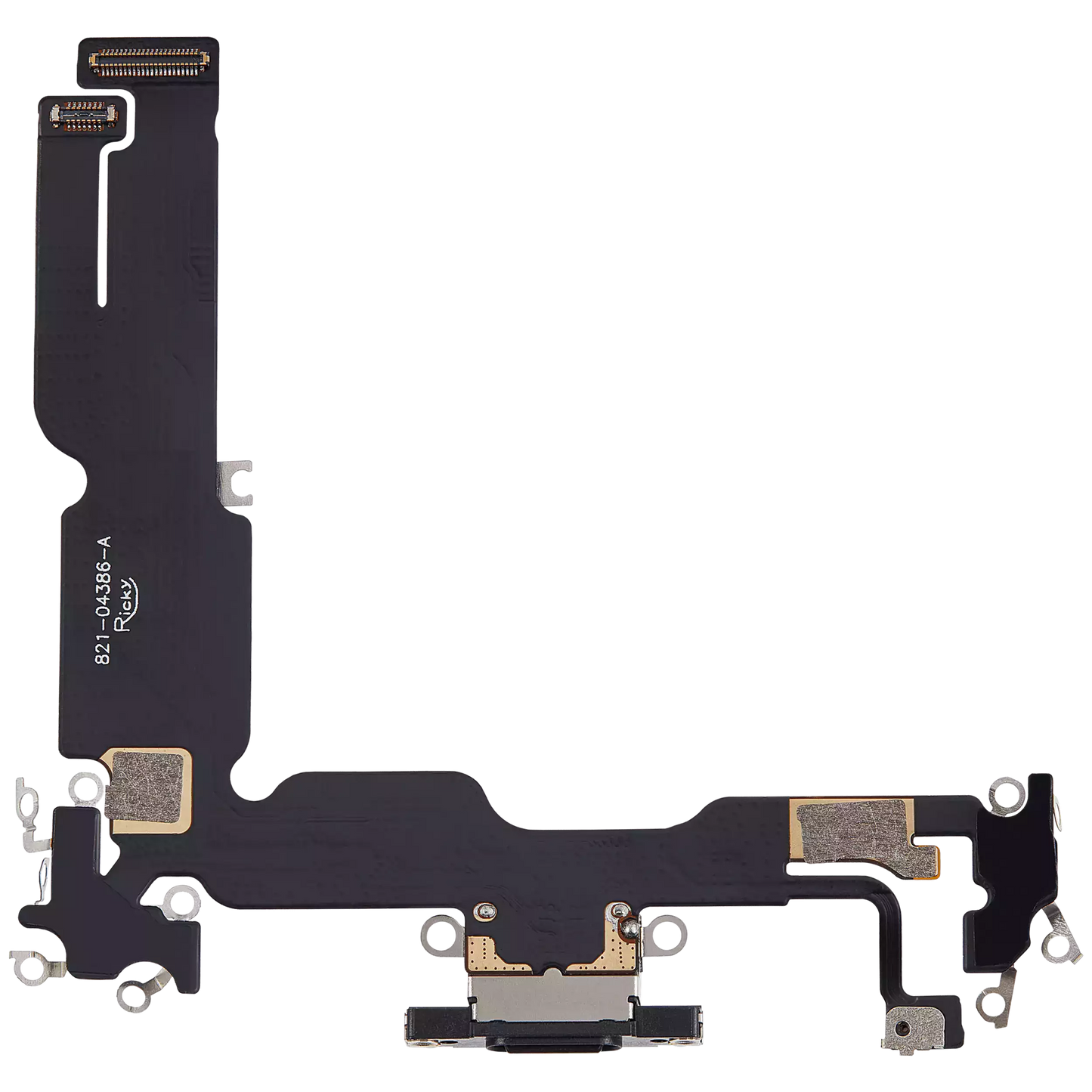 Charging Port Flex Cable For iPhone 15 Plus (Aftermarket Plus) (Black)