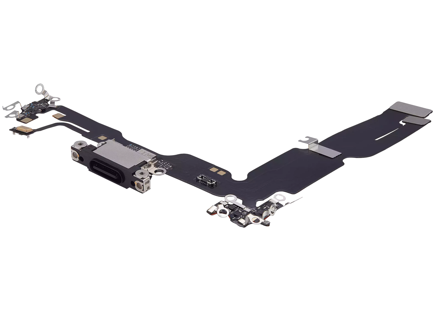 Charging Port Flex Cable For iPhone 15 Plus (Aftermarket Plus) (Black)